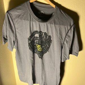 MLB Rawlings Mens Golden Glove Award Tee Color Gray Size Large